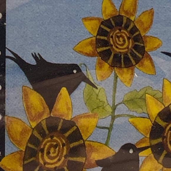 Art Flag Small Garden Flag 12.5in x 18in Sunflowers Birds Fade Resistant Sealed - Picture 10 of 11